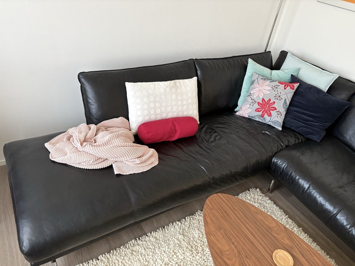 Sofas: Schwarzes Leder Ecksofa von Machalke – D'occasion à Magden par Mikkaj 6