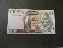 Zambia, alter Geldschein - ungefaltet