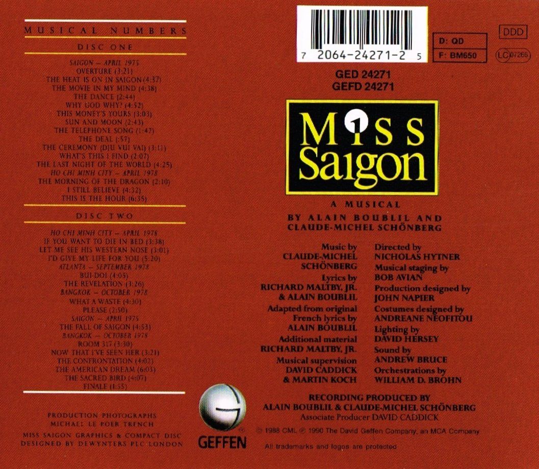 CD: Miss Saigon, Musical, 2 CD's – Usato da St.Gallen venduto da Paddington11 1