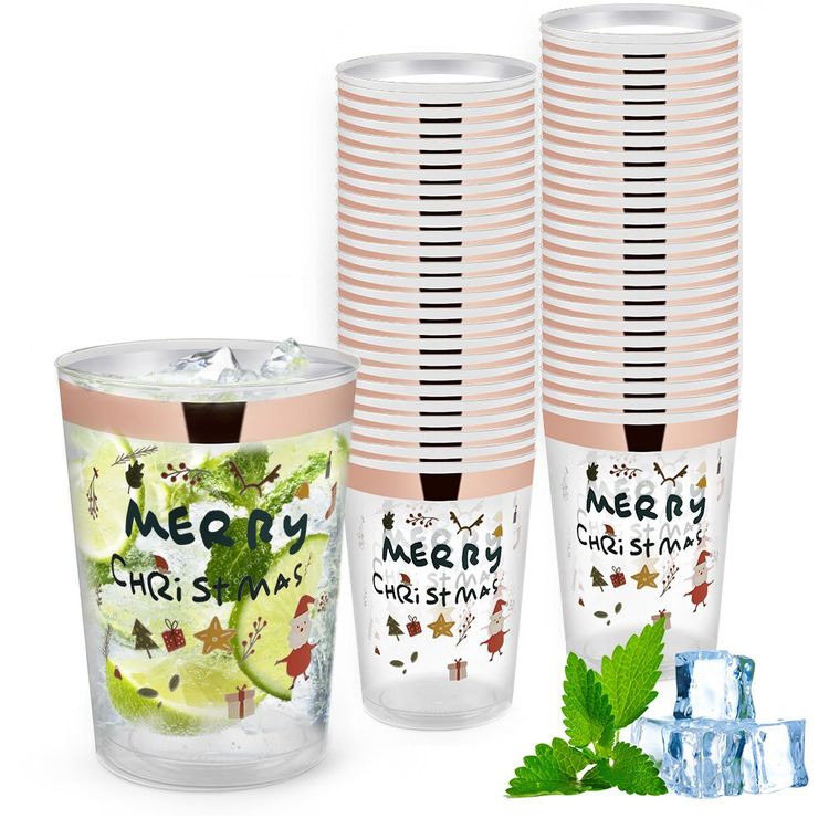 50X Trinkbecher Weihnachten Plastikbecher 0,35L | Kaufen auf Ricardo