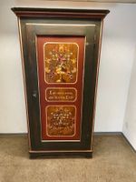 Alter Bauernschrank bemalt mit Stange 93x188x53cm Massivholz