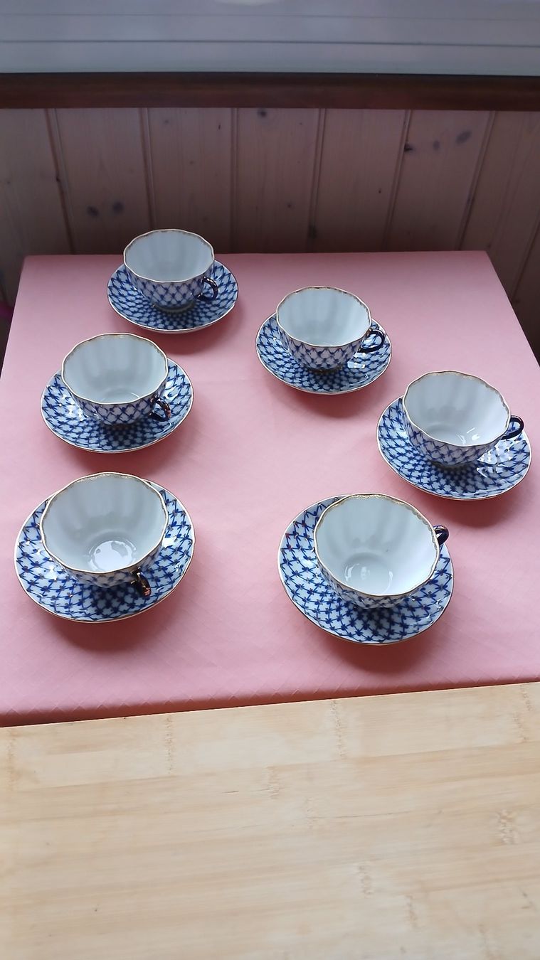 Tazze: 6 Teetassen mit Untertasse einzeln oder im Set – Nuovo (secondo la descrizione) da Seewen SO venduto da Shami0 1