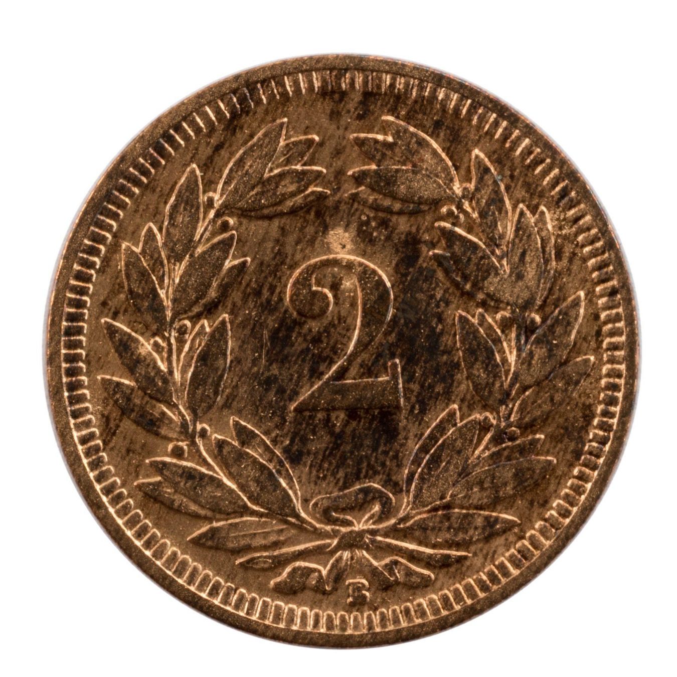 Tutti le monete: Schweiz / Suisse - 2 Rappen - 1909 – Usato da Rotkreuz venduto da Swiss-Coins 1