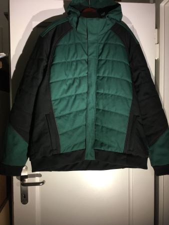 Engelbert Strauss Winter Soft Jacke Kapuze schwarz grün 2XL