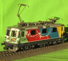 HAG 268 Re 4/4 II 11181 Künstlerbemalung BOURRET f. WS 1030*