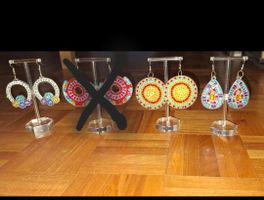 Diamond Painting boucles d'oreilles neuves/Ohrringe