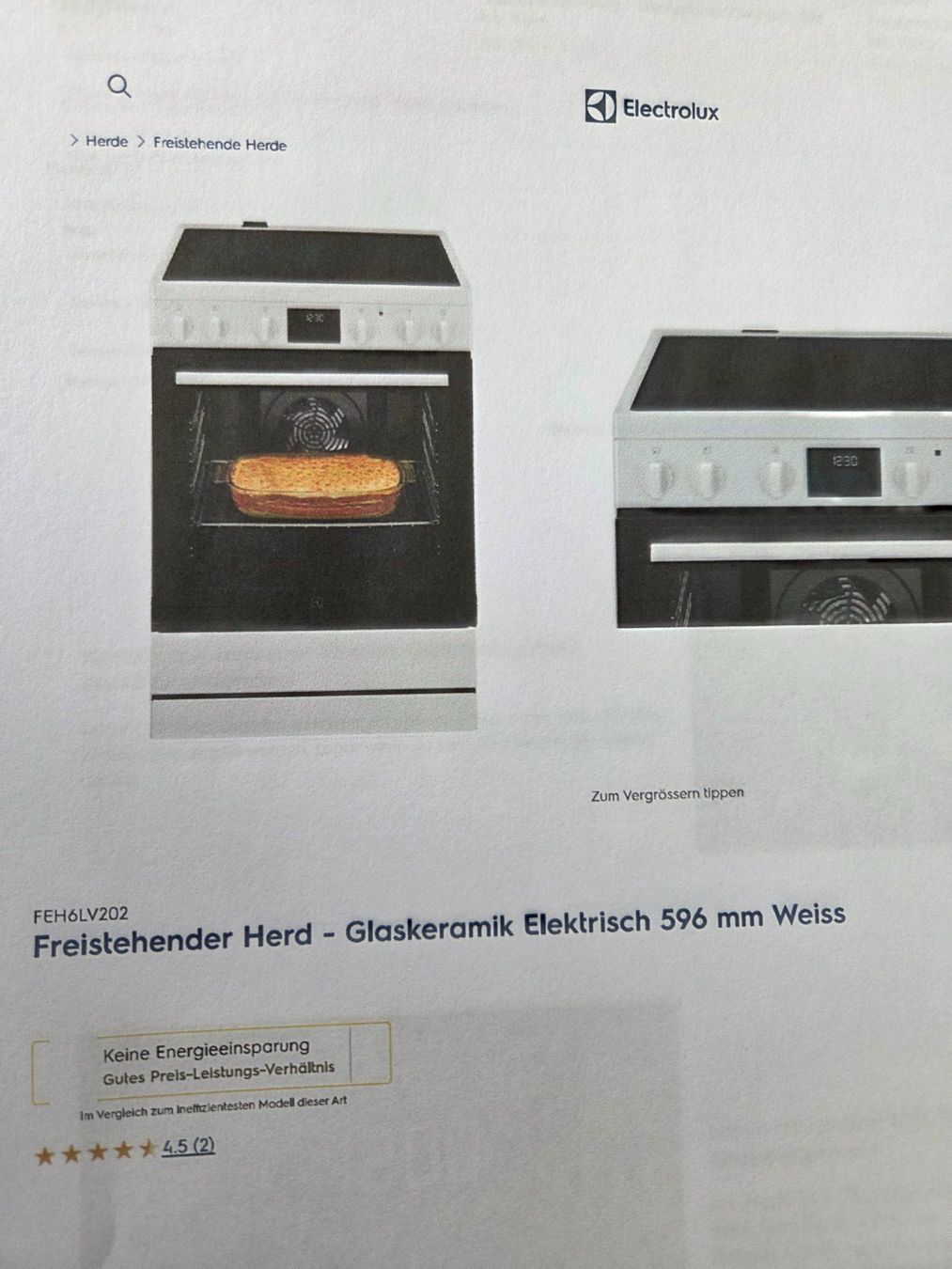 Electrolux Cucine: Herd Electrolux 240Volt mit Garantie – Usato da Port venduto da Jaisser