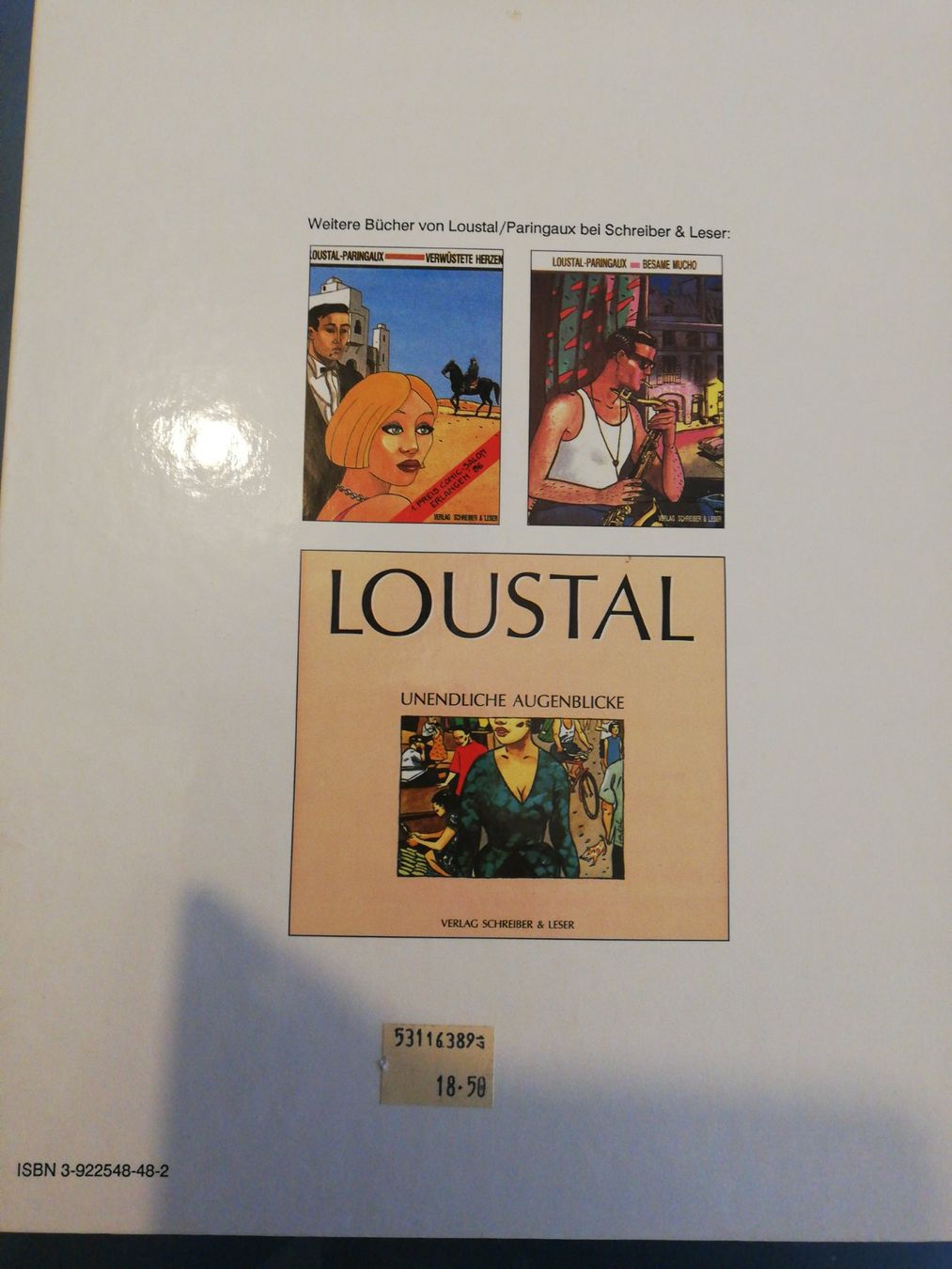 Fumetti: Lot Comicalben Loustal / Paringaux – Usato da zumikon venduto da lotegrandote 3