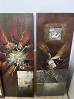 2 Moderne abstrakte Gemälde, Leinwandbilder Set