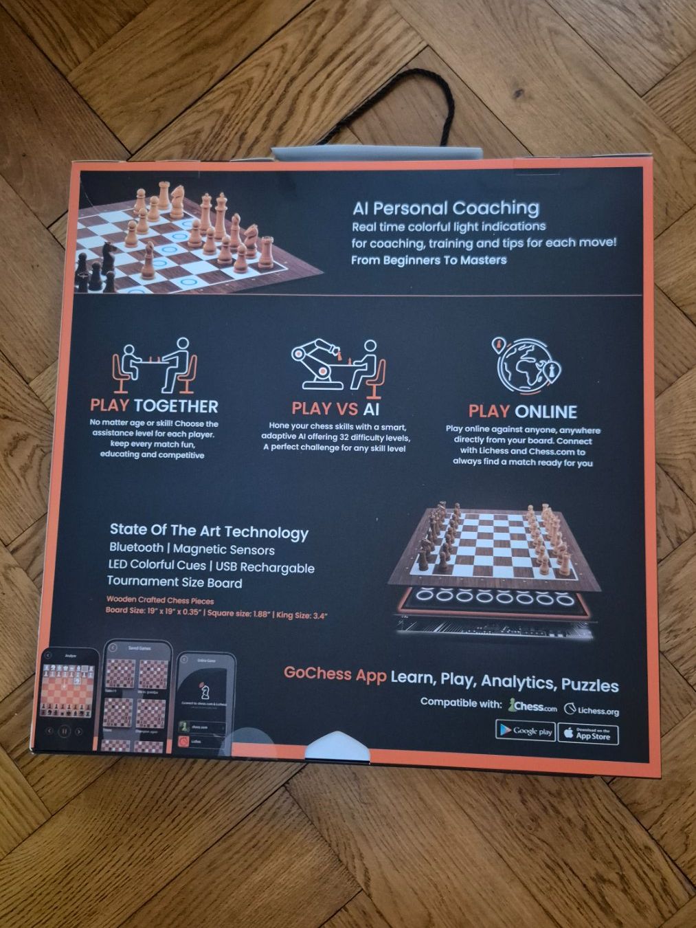 Giochi: Echiquier connecté Particula GoChess Lite Classic Bois – Nuovo e nell'imballaggio originale da Neuchâtel venduto da Andreas.Bach 2
