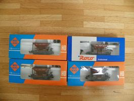 4 Stück Roco Schotterwagen für Märklin in OVP