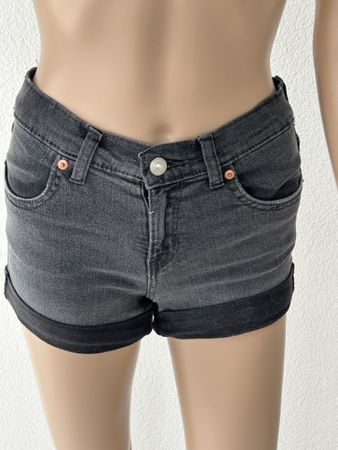 Vintage Levi's Denim Shorts, Dark Grey, Size 12, Summer