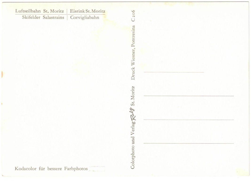 Cartoline postali: St. Moritz - 4 Bild AK – Usato da Binningen venduto da Mountainrider 1