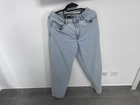 jeans largo brillantinato