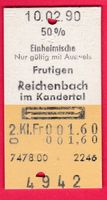 KARTON BILLETT,FRUTIGEN - REICHENBACH,2.KLASSE,RETOUR,HALBTA
