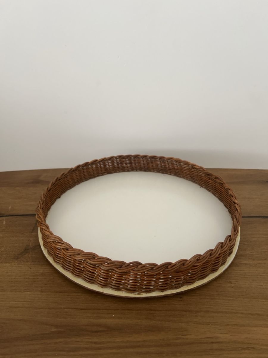 Tutte le decorazioni: Rundes Rattantablett, Retro, Vintage – Usato da Altdorf UR venduto da JanAil