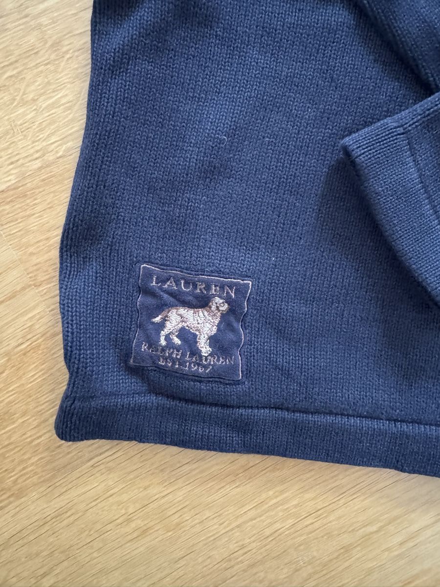 Ralph Lauren Maglioni & Felpe: Ralph Lauren Pullover Grösse L dunkelblau mit Hundmotiv – Usato da St. Gallen venduto da rechsteinerholding 1