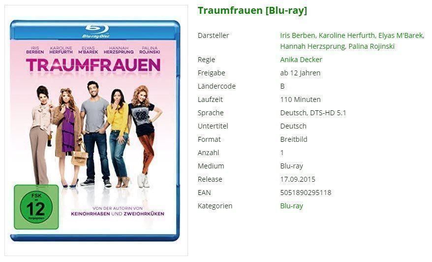 Alle DVDs: Traumfrauen [Blu-ray] – Gebraucht aus Buchrain von Sssschaller