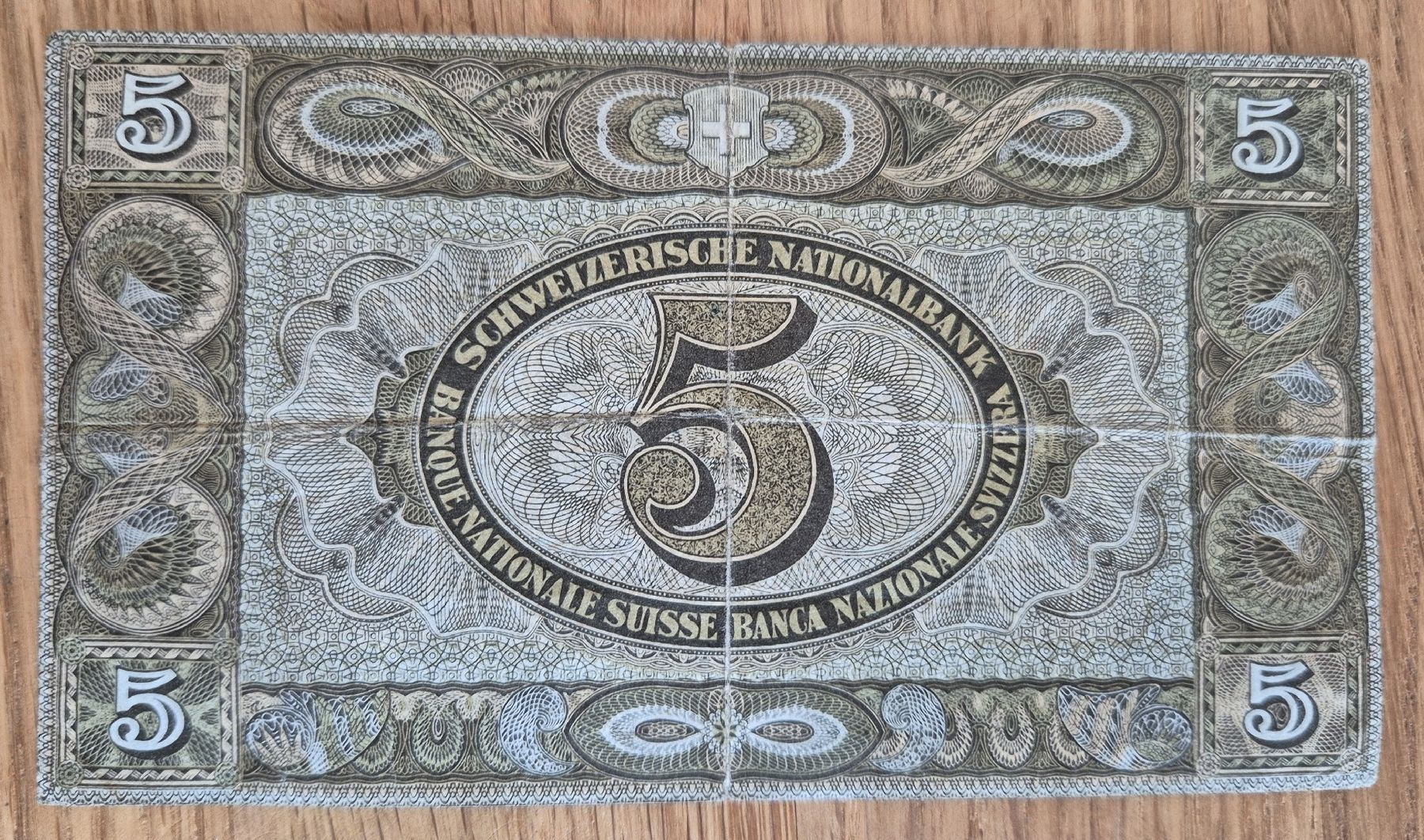 Banconote: Schweizer 5 Franken Noten 1951 Serie 52K – Usato da Baetterkinden venduto da Funman 1