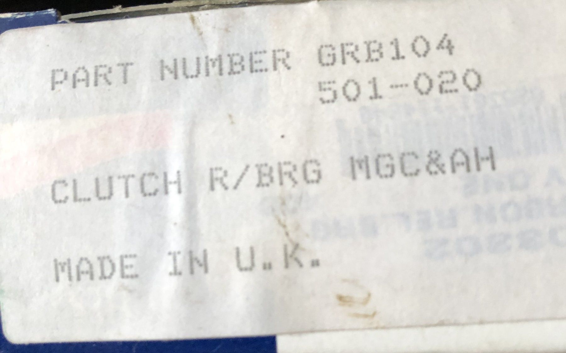 MG Tutti pezzi di ricambio auto: MG C Kupplungs-Set – Usato da Winterthur venduto da tom_mg 8