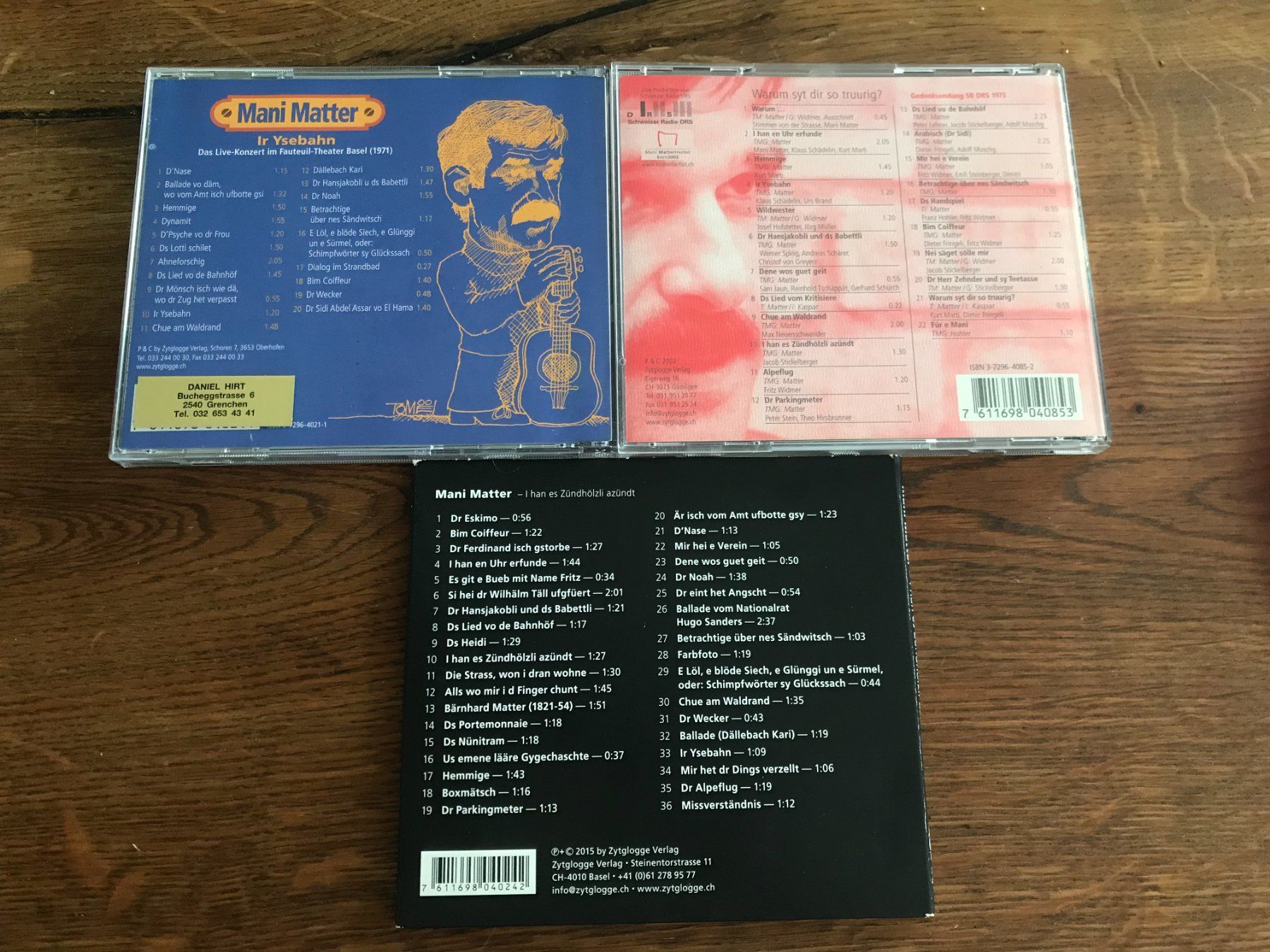 CDs: MANI MATTER - 3 CD'S – D'occasion à Buchs AG par Archie 1