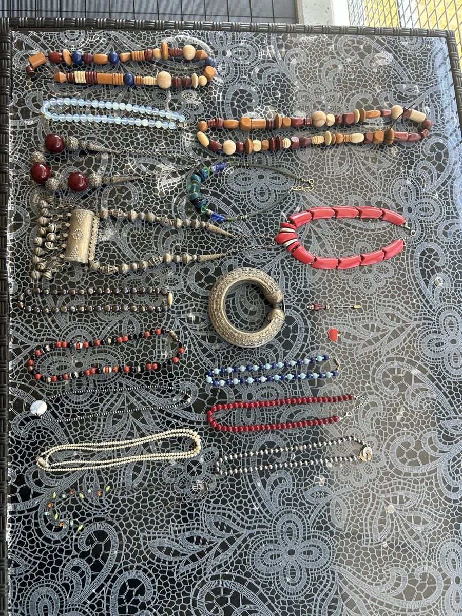 Catenine: Schmuck Assemblage bunter Perlen und Holz Kette Silber – Usato da Sursee venduto da fer_n6vf 9