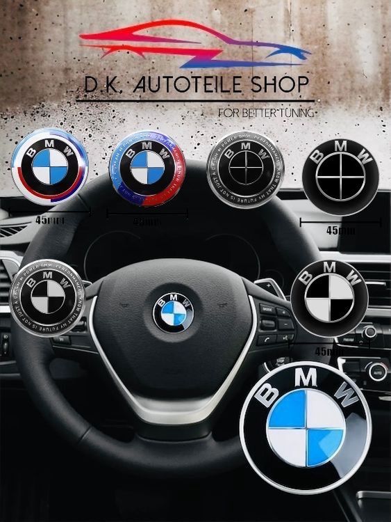 BMW Alle Autoersatzteile: BMW Lenkrad Emblem Logo 45mm Neu – Neu und originalverpackt aus Balsthal von D.K.Autoteile2
