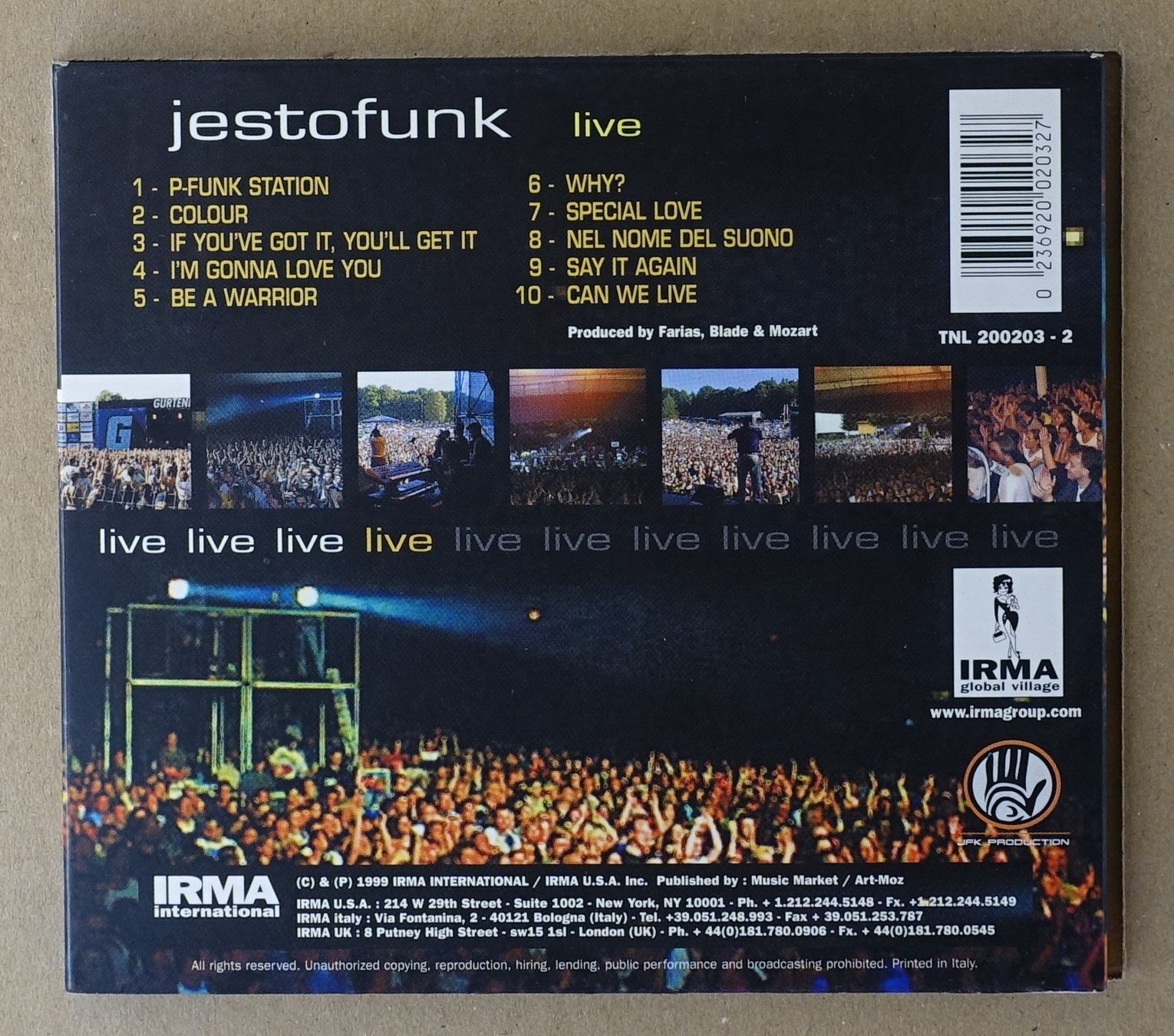 CD: Jestofunk – Live - D18 – Usato da Sessa venduto da discoverymedia 1