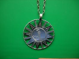 Design-Anhänger mit Kette-Schweden-Silber
