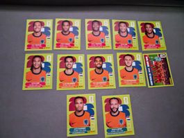 Panini Sticker Niederlande WM 2026, 12 Stück, TOP Zustand!