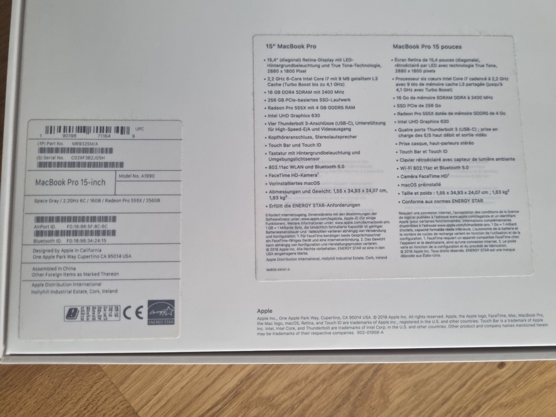 Apple Notebook: Apple MacBook Pro 2018 (15", Space Gray) – Usato da Wetzikon ZH venduto da Personalkarte 8