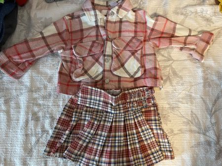 Zara süsses kariertes Set, Grösse 92