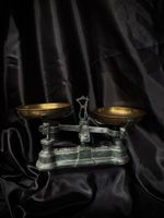 Antique Balance Scale Brass and Metal Used Condition