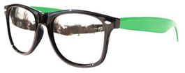 Verspiegelte Bicolored Wayfarer Sonnenbrille SBU68-BKGR