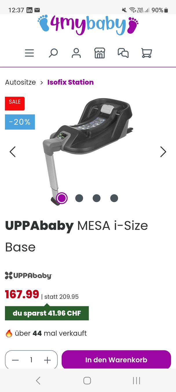 UPPAbaby Auto-Kindersitze: UPPAbaby MESA Babyschale inkl. ISOFIX-Basis – Gebraucht aus Gebenstorf von bro_jq5t 4