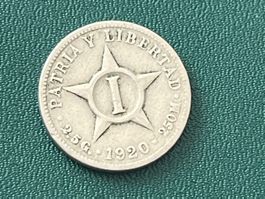 Kuba 1 Centavo 1920 Patria y Libertad
