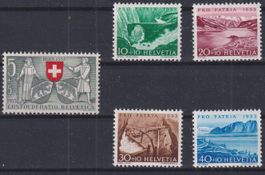O65) Satz Pro Patria 1953, mit Gummi ohne Falz
