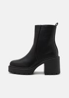 Schwarze Stiefel mit Absatz und Plateau Grösse 42