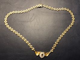 Edles Damencollier aus 18 Karat Gelbgold Au 750