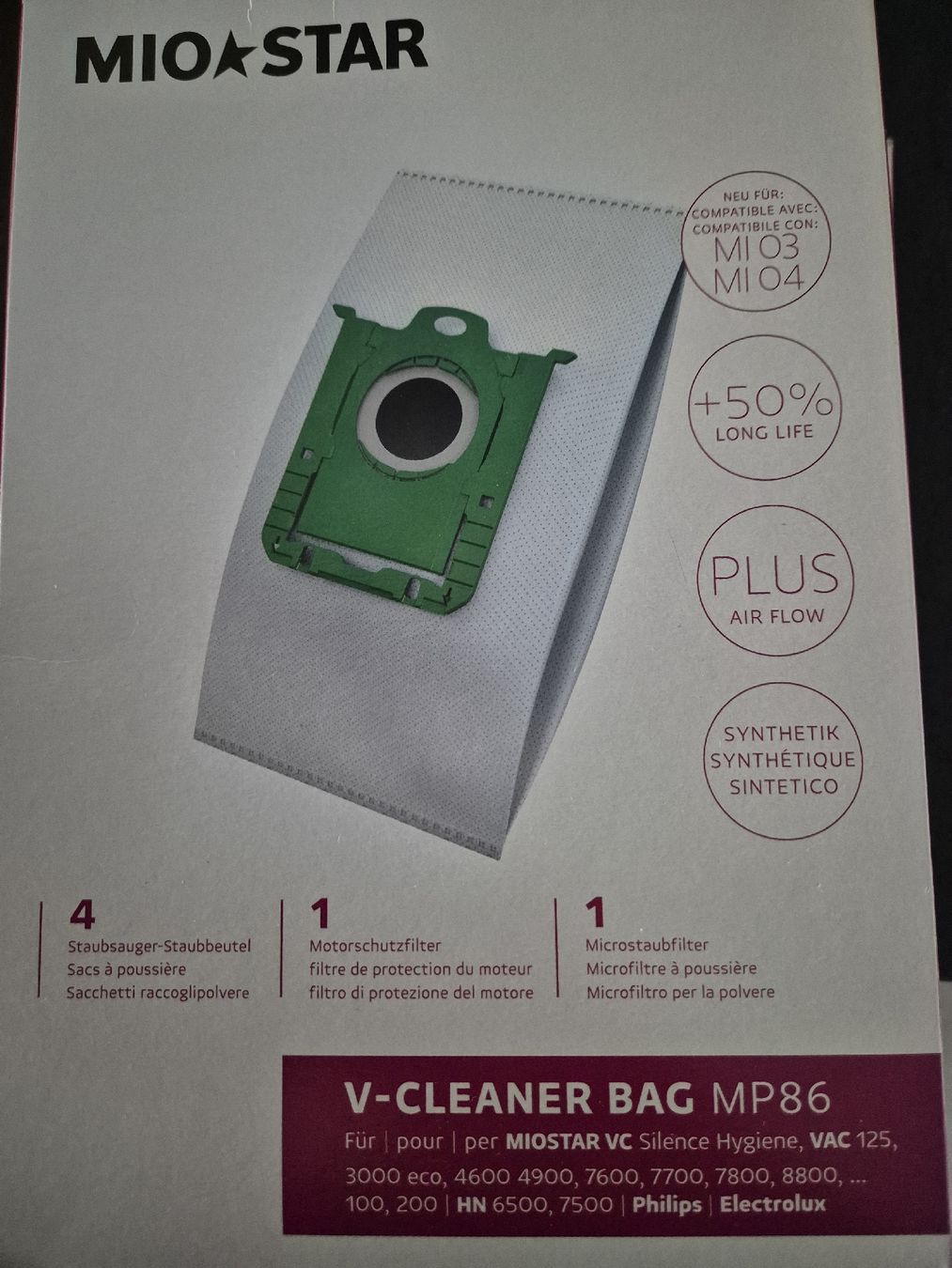 Mio Star Aspirapolveri & Accessori: MioStar V-Cleaner Bag MP86 Staubbeutel 5 Stk – Usato da Baar venduto da braggis