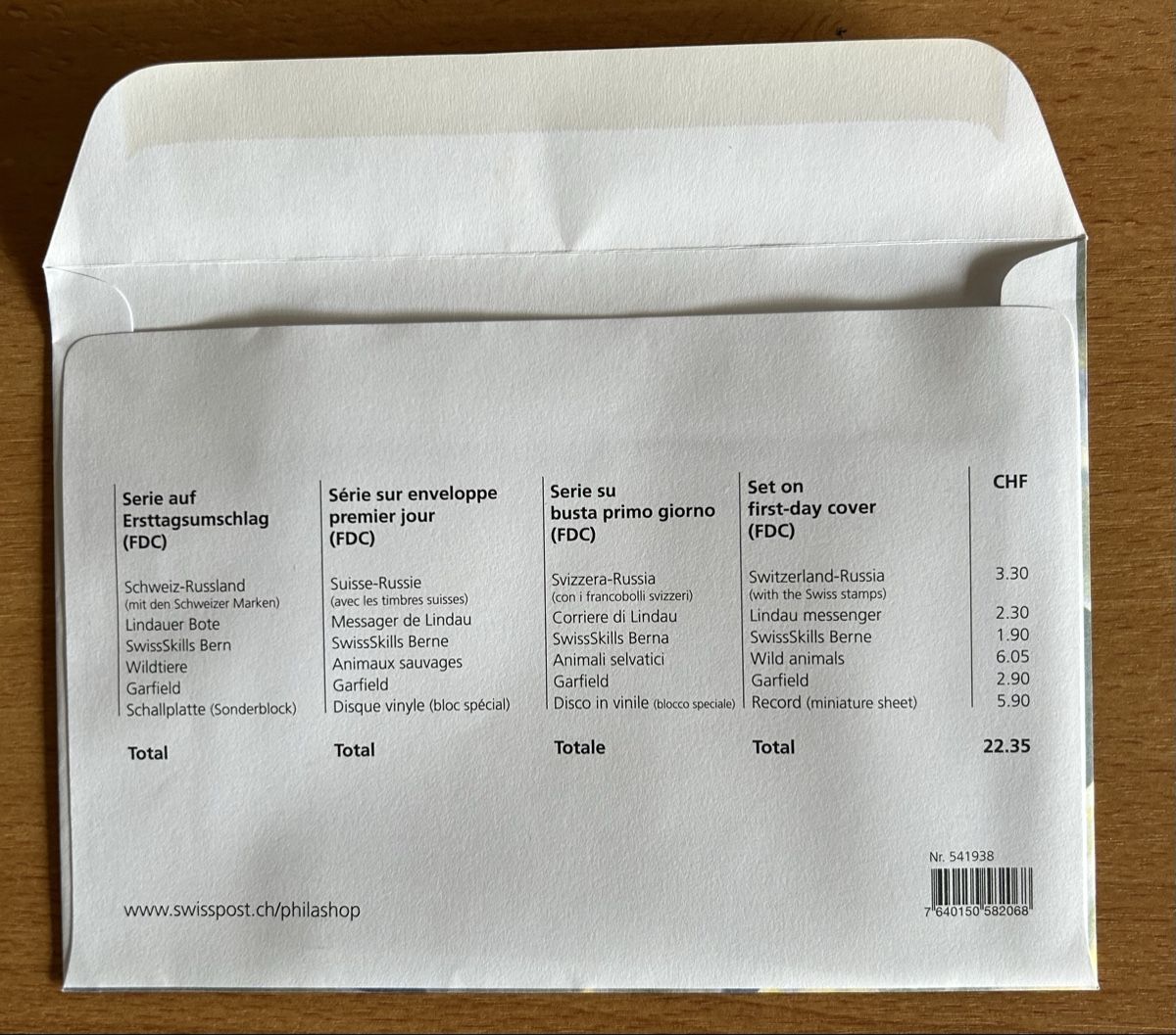 Tutti i francobolli: 6 Ersttagsbriefe FDC Schweiz Top Zustand! – Nuovo e nell'imballaggio originale da Wil ZH venduto da uhe_nw6s 2