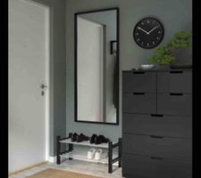Nissedal Ikea Spiegel mit schwarzem Rahmen gebraucht