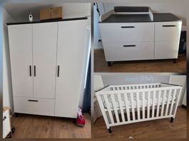 Kinderzimmer Paidi Eliana (Schrank, Kommode, Bett, Matratze)