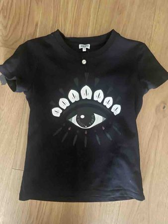 Kenzo T-Shirt Polo S Auge schwarz kurzarm w neu