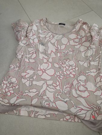 Marc Cain Shirt, Gr. N6, Beige/Blumenmuster, Neuwertig!