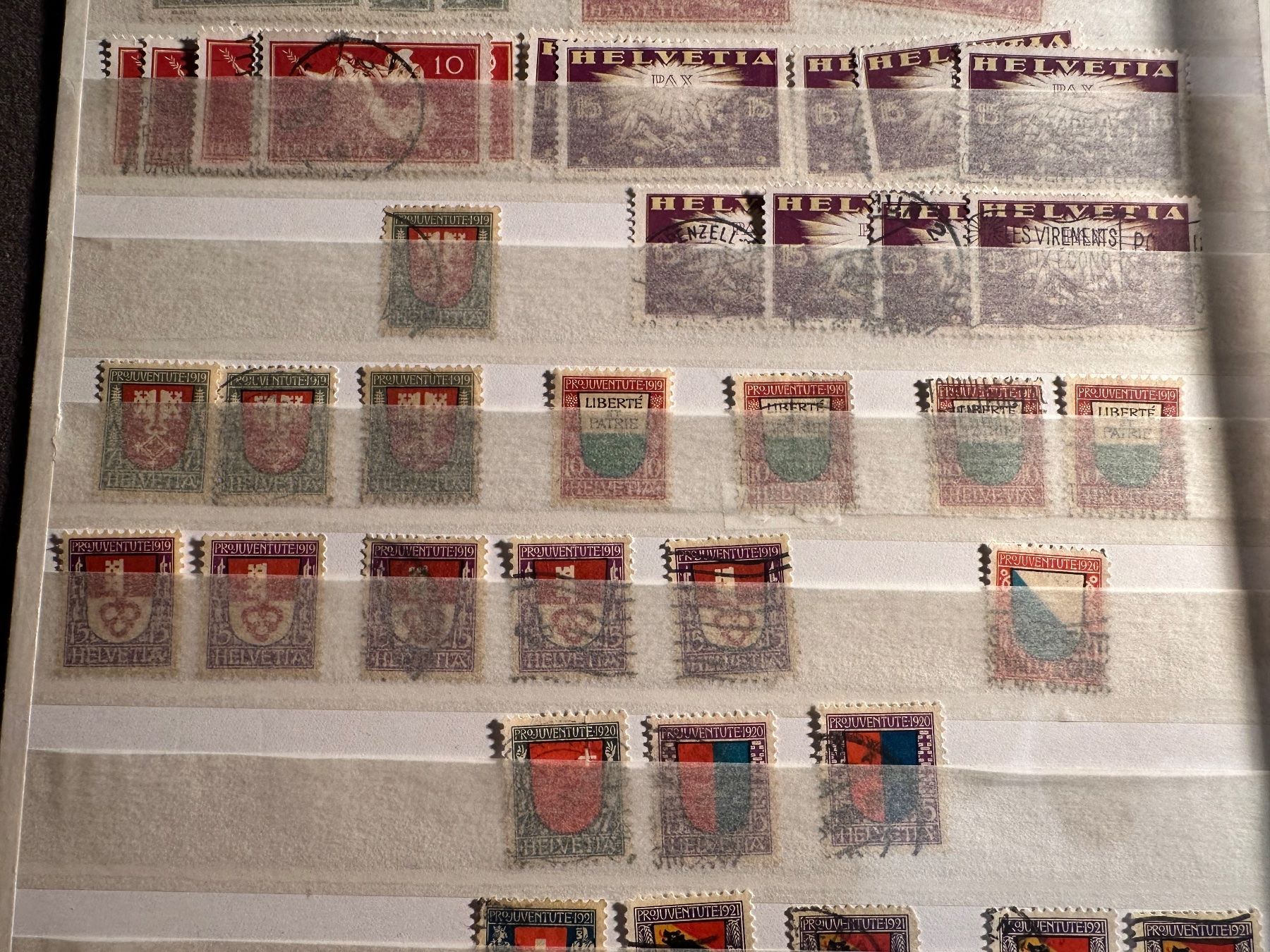 Tutti i francobolli: Pro Juventute 1919, 1920, 1921 usw. – Usato da Stettfurt venduto da 2442 6