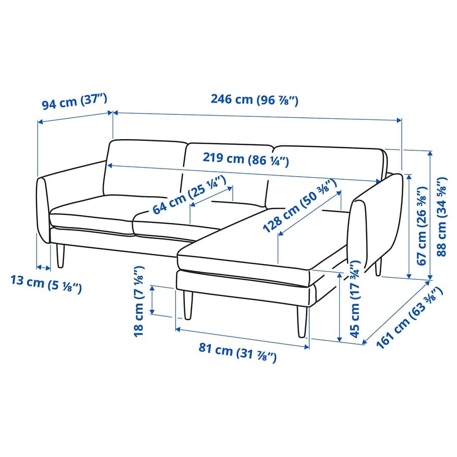 Divani: Smedstorp Recamiere 3er Sofa – Usato da Zürich venduto da Trechi 1