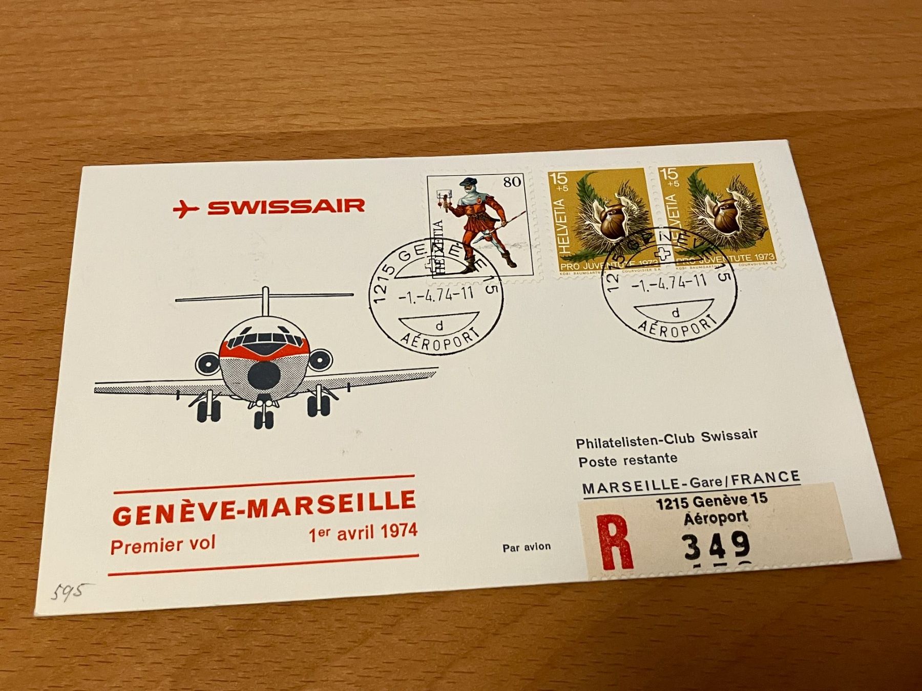 Alle Briefmarken: Swissair Einschreiben – Gebraucht aus Koblenz von mar_c2pj
