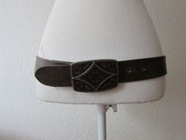 Gürtel Leder, dunkelbraun