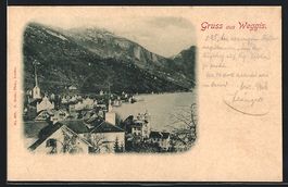 AK Weggis, Gesamtansicht, 1900